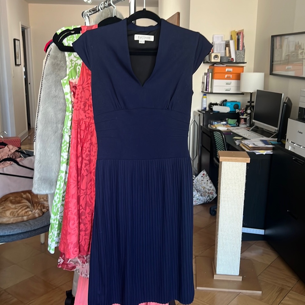 Kay unger ultra flattering dress.
